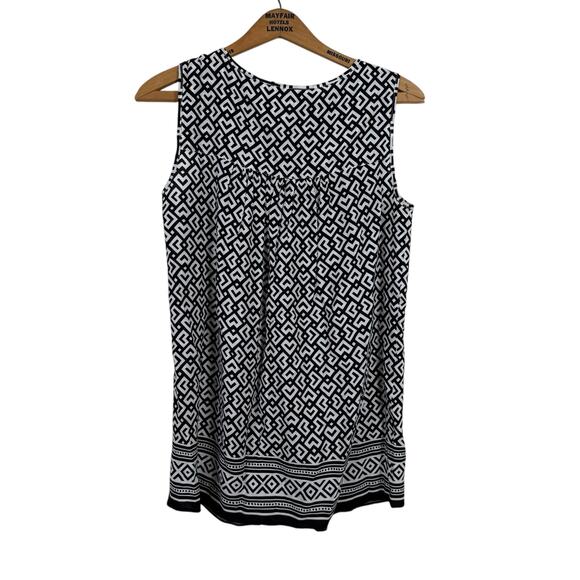 Max Studio Womens Sleeveless Top Size Small Tassels Boho Aztec Summer Spring - Picture 4 of 7